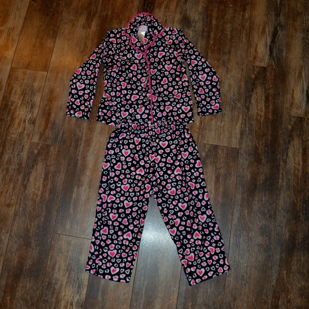 Heart Pajamas Button Up